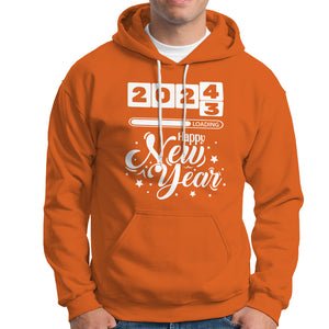 Happy New Year 2024 Loading Goodbye 2023 Hoodie TS09 Orange Printyourwear