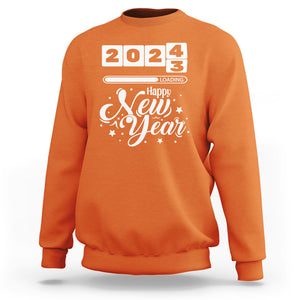 Happy New Year 2024 Loading Goodbye 2023 Sweatshirt TS09 Orange Printyourwear