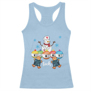 Funny Chrsitmas Racerback Tank Top Snowman Nurse Xray Gingerbread TS09 Light Blue Print Your Wear