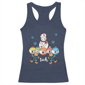 Funny Chrsitmas Racerback Tank Top Snowman Nurse Xray Gingerbread TS09 Navy Print Your Wear