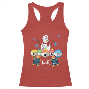 Funny Chrsitmas Racerback Tank Top Snowman Nurse Xray Gingerbread TS09 Red Print Your Wear