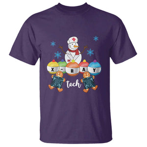 Funny Chrsitmas T Shirt Snowman Nurse Xray Gingerbread TS09 Purple Print Your Wear
