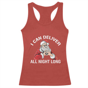 Funny Chrsitmas Racerback Tank Top I Can Deliver All Night Long TS09 Red Print Your Wear