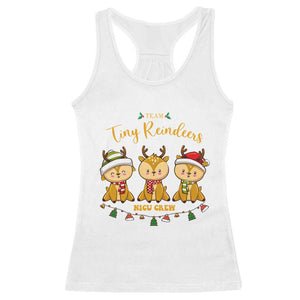 Christmas Nurse Nicu Crew Tiny Reindeer Racerback Tank Top TS09 White Print Your Wear