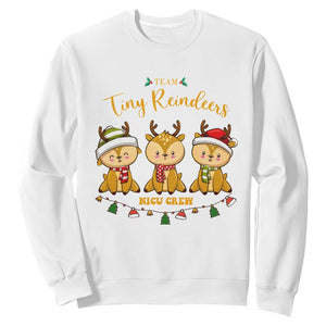 Christmas Nurse Nicu Crew Tiny Reindeer Sweatshirt TS09 White Print Your Wear