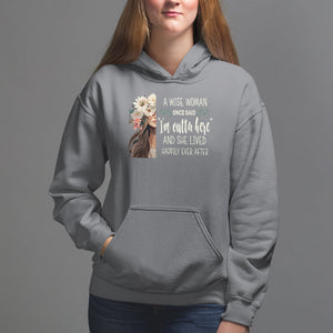 Retirement Hoodie A Wise Woman Once Said I'm Outta Here Funny Retired TS09 Charcoal Printyourwear