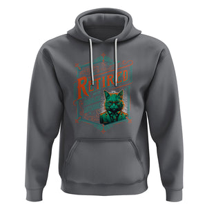 Retirement Hoodie Cool Cat Retired Not My Problem Anymore TS09 Charcoal Printyourwear