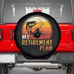 Retirement Plan Spare Tire Cover Funny Retired Fisherman Fishing TS09 Black Print Your Wear