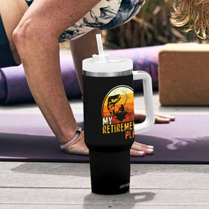 Funny Retirement Plan Tumbler With Handle Retired Fisherman Fishing TS09 Print Your Wear