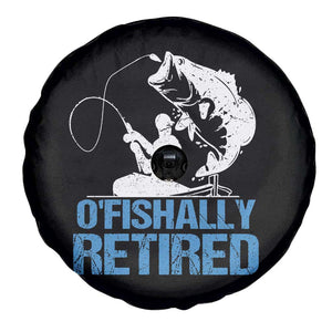 Retirement Fishing Spare Tire Cover O'fishally Retired Fisherman TS09 Print Your Wear
