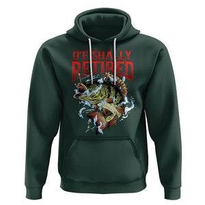 Retirement Hoodie O'fishally Retired Fishing Men TS09 Dark Forest Green Printyourwear