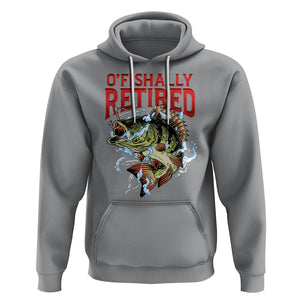 Retirement Hoodie O'fishally Retired Fishing Men TS09 Sport Gray Printyourwear