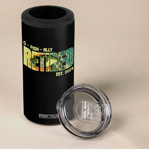 Retirement 4 in 1 Can Cooler Tumbler O'fishally Retired Fishing Men Fisherman TS09 Print Your Wear