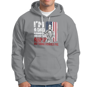 Retirement Hoodie I'm A Dad A Grandpa And A Retired Army Nothing Scares Me TS09 Sport Gray Printyourwear