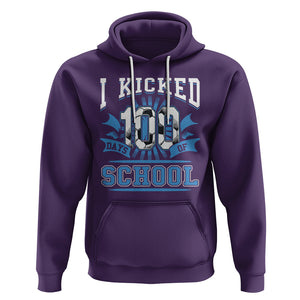 I Kicked 100 Days Of School Soccer Player Hoodie TS09 Purple Printyourwear