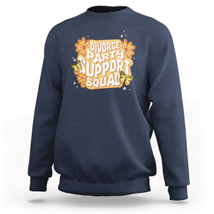 Divorce Party Support Squad Sweatshirt TS09 Navy Printyourwear