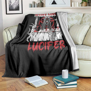Halloween Satan Throw Blanket Live Love Lucifer Demon TS09 Print Your Wear