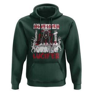 Halloween Satan Hoodie Live Love Lucifer Demon TS09 Dark Forest Green Print Your Wear