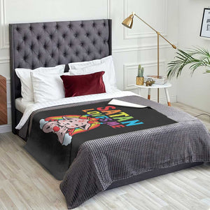Funny Halloween Throw Blanket Satan Loves Me Rainbow Goat TS09 Print Your Wear