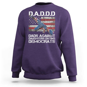 Girl Dad Sweatshirt DADDD Dads Against Daughters Dating Democrats TS09 Purple Print Your Wear