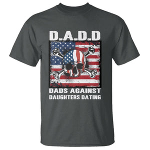 Girl Dad T Shirt DADD Dads Against Daughters Dating Skull America Flag TS09 Dark Heather Print Your Wear