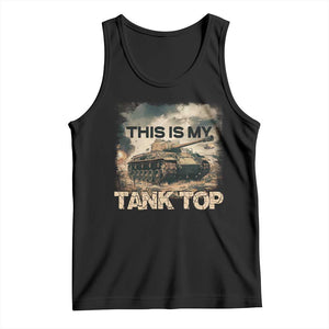 This Is My Tank Top Tank Top Funny Military Pun TS09 Black Print Your Wear