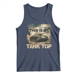 This Is My Tank Top Tank Top Funny Military Pun TS09 Navy Print Your Wear