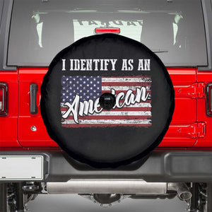 American Patriotic Spare Tire Cover I Identify As An American TS09 Black Print Your Wear