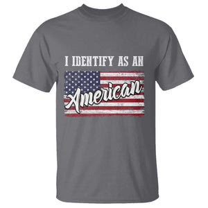American Patriotic T Shirt I IDentify As An American TS09 Charcoal Print Your Wear