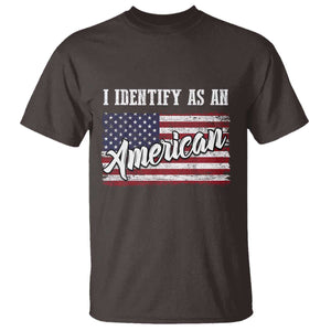 American Patriotic T Shirt I IDentify As An American TS09 Dark Chocolate Print Your Wear