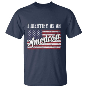 American Patriotic T Shirt I IDentify As An American TS09 Navy Print Your Wear