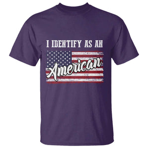 American Patriotic T Shirt I IDentify As An American TS09 Purple Print Your Wear