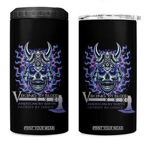 Viking By Blood American By Birth Patriot By Choice 4 in 1 Can Cooler Tumbler TS09 One Size: 16 oz Black Print Your Wear