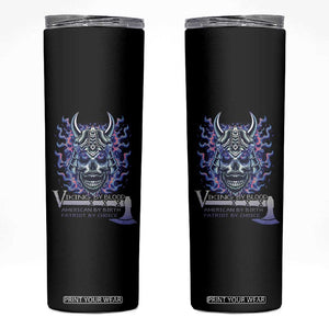 Viking By Blood American By Birth Patriot By Choice Skinny Tumbler TS09 Black Print Your Wear