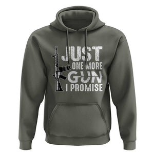 Gun Owner Hoodie Just One More Gun I Promise TS09 Military Green Print Your Wear