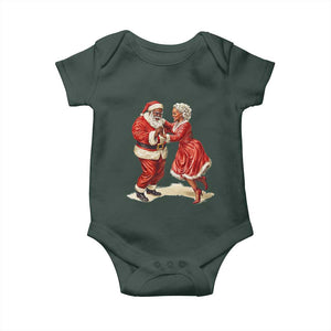 African American Christmas Baby Onesie Black Santa Mr Mrs Claus Dancing TS09 Print Your Wear