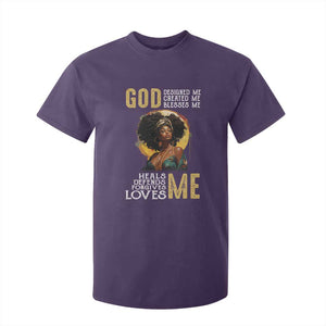 African Women Pride T Shirt For Kid God Designed Created Blessed Me Black History Month TS09 Purple Print Your Wear