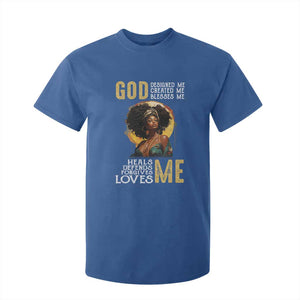 African Women Pride T Shirt For Kid God Designed Created Blessed Me Black History Month TS09 Royal Blue Print Your Wear