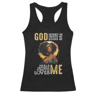 African Women Pride Racerback Tank Top God Designed Created Blessed Me Black History Month TS09 Black Print Your Wear