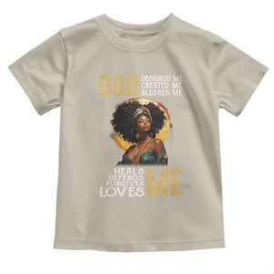 African Women Pride Toddler T Shirt God Designed Created Blessed Me Black History Month TS09 Sand Print Your Wear