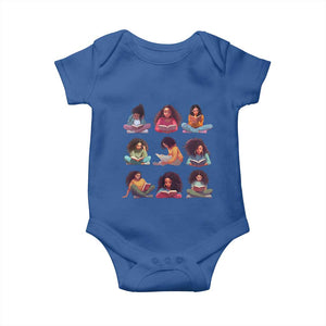 Black History Month Baby Onesie Reading Book African Smart Melanin Women Girls TS09 Royal Blue Print Your Wear