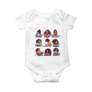 Black History Month Baby Onesie Reading Book African Smart Melanin Women Girls TS09 White Print Your Wear