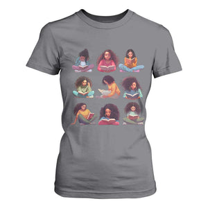 Black History Month T Shirt For Women Reading Book African Melanin Women Girls TS09 Charcoal Printyourwear