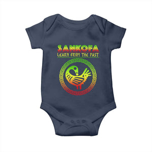 Black History Month Baby Onesie Sankofa Learn From The Past African Bird TS09 Navy Print Your Wear
