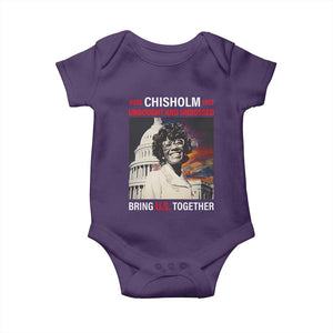 Shirley Chisholm Baby Onesie Unbought And Unbossed Bring U.S. Together BHM Melanin TS09 Purple Print Your Wear