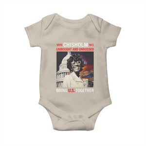 Shirley Chisholm Baby Onesie Unbought And Unbossed Bring U.S. Together BHM Melanin TS09 Sand Print Your Wear