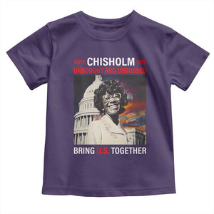 Shirley Chisholm Toddler T Shirt Unbought And Unbossed Bring U.S. Together BHM Melanin TS09 Purple Print Your Wear