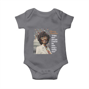 Shirley Chisholm Baby Onesie If They Don't Give You A Seat Black Civil Rights TS09 Charcoal Print Your Wear