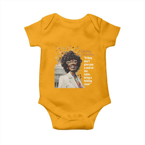 Shirley Chisholm Baby Onesie If They Don't Give You A Seat Black Civil Rights TS09 Gold Print Your Wear