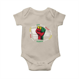Black Civil Rights Baby Onesie Dream Like Martin Write Like Maya Fight Like Macolm Lead Like Harriet Speak Like Fredrick TS09 Sand Print Your Wear